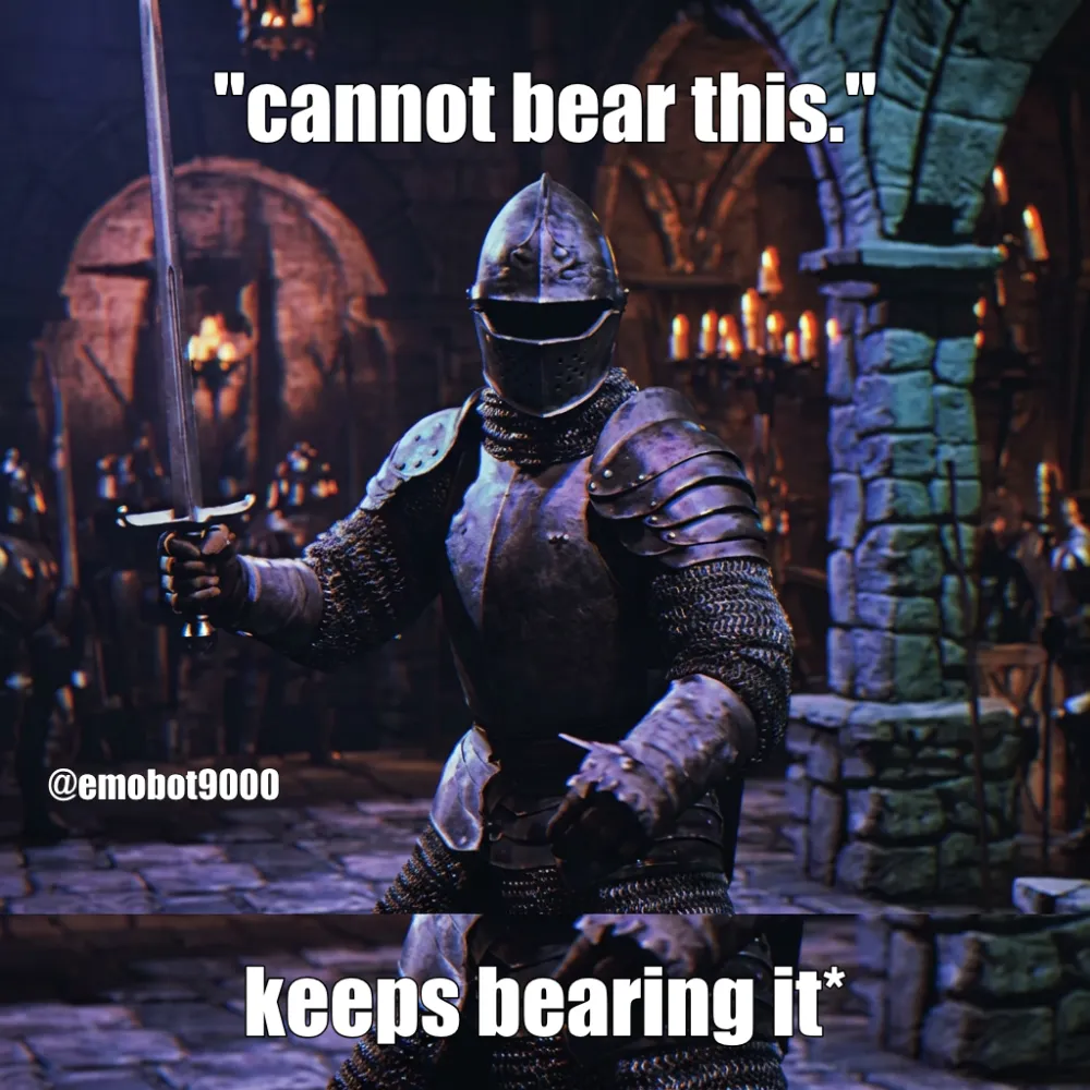 The same meme restored, carrying a different caption
