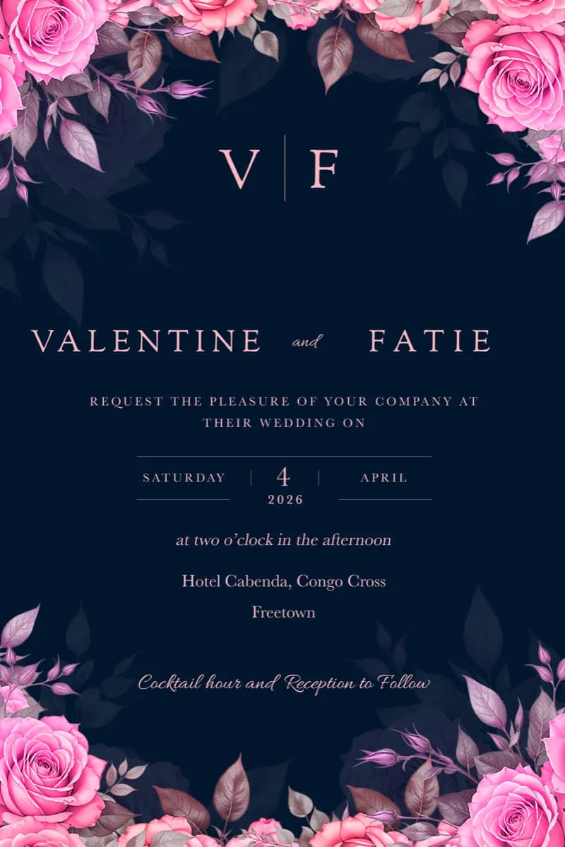 VAL WEDS FATIE — THE GATEFOLD INVITATION