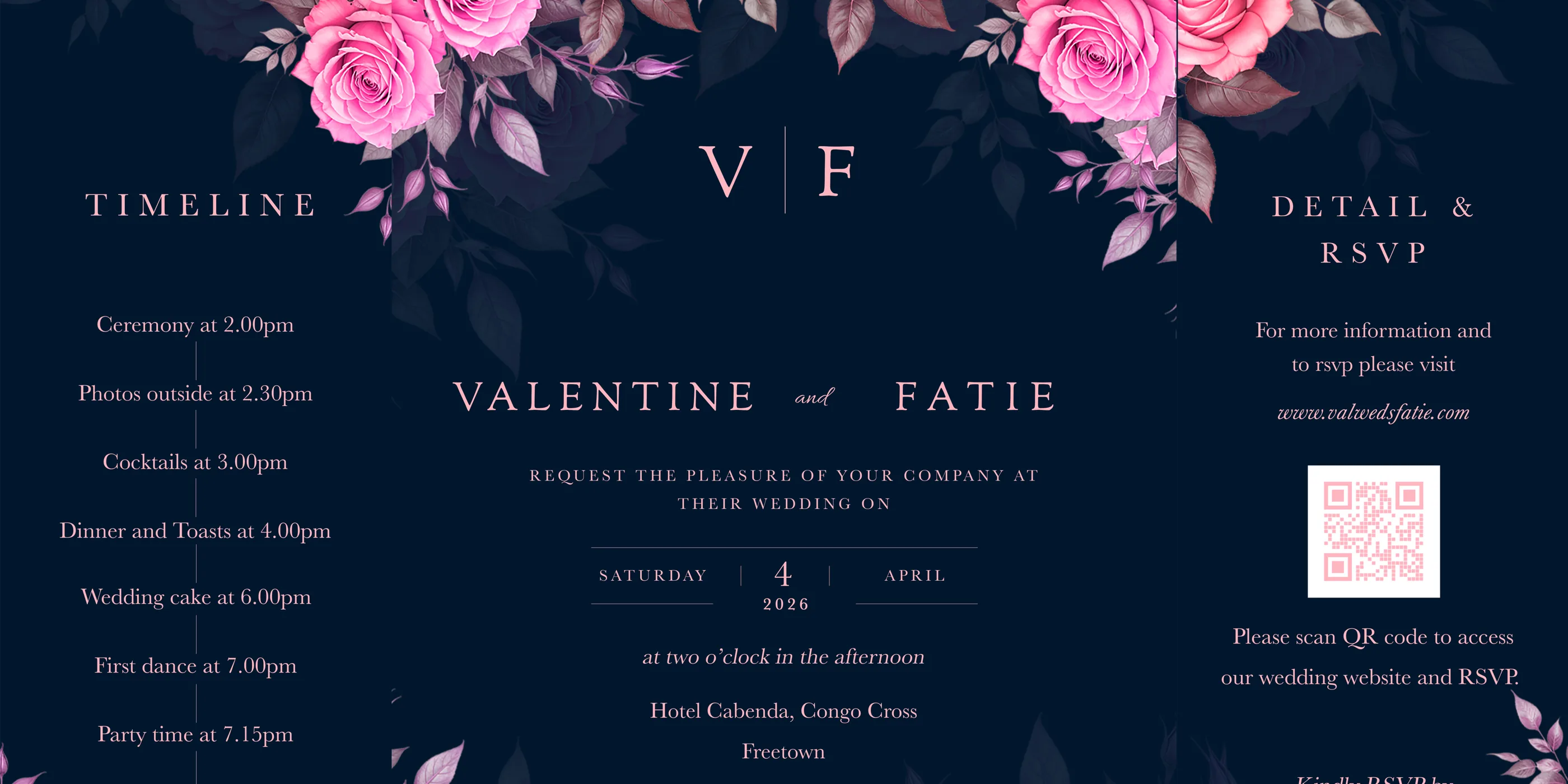 VAL WEDS FATIE — THE GATEFOLD INVITATION