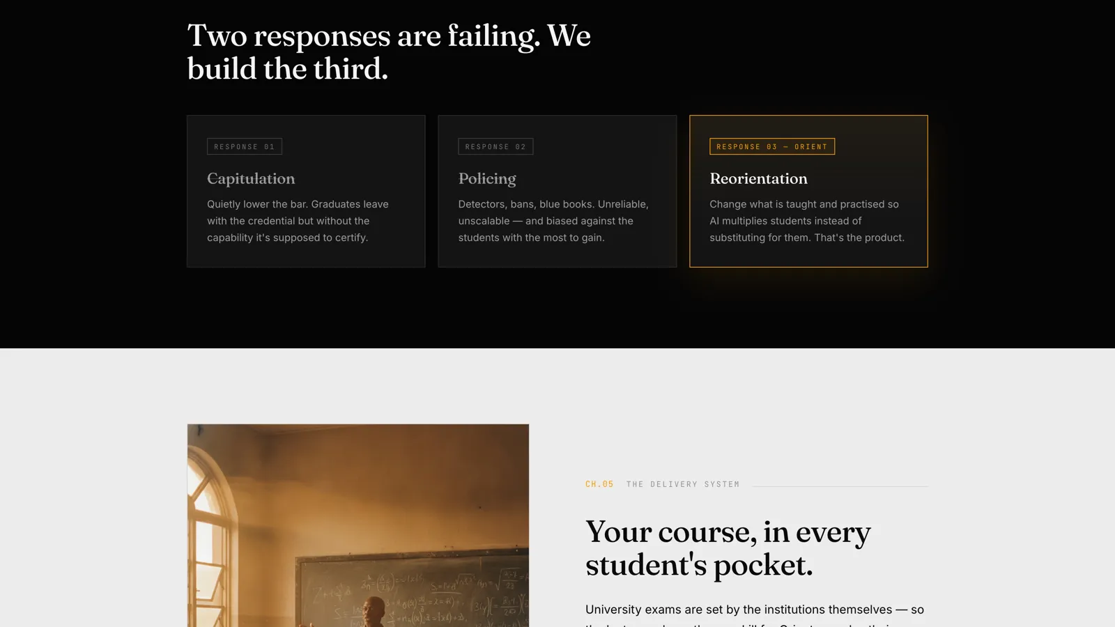 THE ORIENT SITE'S POSITIONING: CAPITULATION, POLICING, REORIENTATION